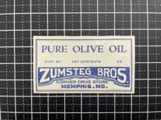 画像4: PURE OLIVE OIL ラベル2枚セット  ZUMSTEG BROS (4)