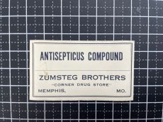 画像4: ANTISEPTICUS COMPOUND ラベル2枚セット  ZUMSTEG BROTHERS (4)