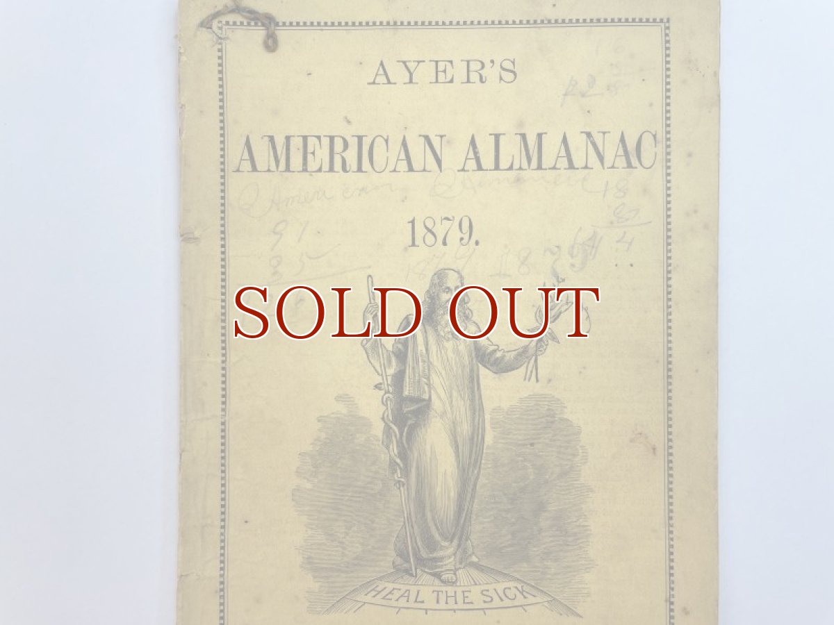 画像1: 1879年 AYER'S AMERICAN ALMANAC   アンティーク アルマナック/暦歴 (1)