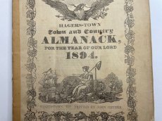 画像1: 1894年 HAGERS-TOWN... ALMANAC    アンティーク アルマナック/暦歴 (1)
