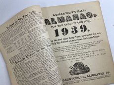 画像4: 1939年 AGRICULTURAL ALMANAC アルマナック/暦歴 (4)