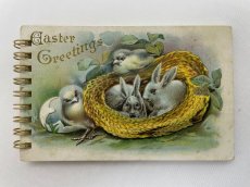 画像3: UPCYCLE『Easter Greetings』VINTAGE POSTCARD リングノート (3)