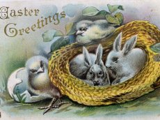 画像2: UPCYCLE『Easter Greetings』VINTAGE POSTCARD リングノート (2)