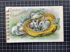 画像6: UPCYCLE『Easter Greetings』VINTAGE POSTCARD リングノート (6)