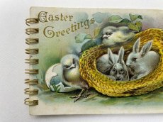 画像1: UPCYCLE『Easter Greetings』VINTAGE POSTCARD リングノート (1)