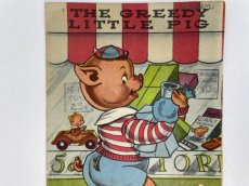 画像1: レトロアニマル THE GREEDY LITTLE PIG..  絵本 (1)