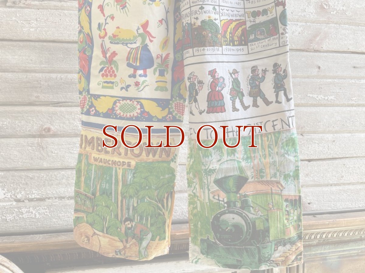 画像3: ビンテージキッチンクロス/リメイクパンツ (3)