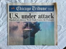 画像1: 9.11 Chicago Tribune SPECIAL EXTRA 号外新聞　同時多発テロ　 (1)