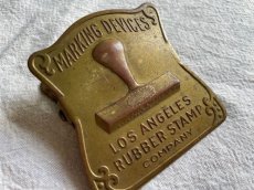 画像1: 真鍮 アンティーククリップ　MARKING DEVICES  LOS ANGELES RUBBER STAMP COMPANY (1)