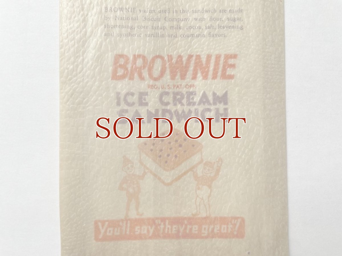 画像2: BROWNIE ICE CREAM SANDWICH ナビスコシャリ紙のお菓子袋 (2)