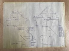 画像1: 設計図 VINTAGE HOUSE PLAN 製図・青写真　  (1)