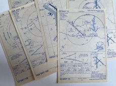 画像1: 1980年代　航空航路図（2枚SET）飛行機用の地図 (1)