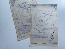 画像2: 1980年代　航空航路図（2枚SET）飛行機用の地図 (2)