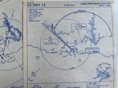 画像3: 1980年代　航空航路図（2枚SET）飛行機用の地図 (3)