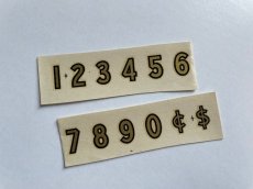 画像1: 1950年代　数字デカール『1〜0+$+¢』セット (1)