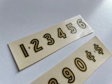 画像2: 1950年代　数字デカール『1〜0+$+¢』セット (2)