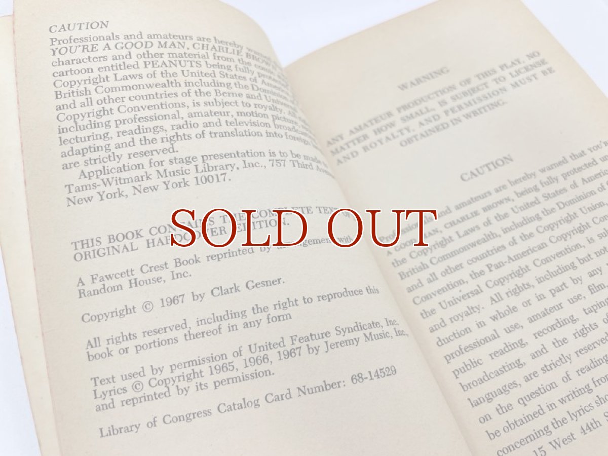 画像5: 1967年ストーリーブック YOU'RE A GOOD MAN, CHARLIE BROWN,   PEANUTS スヌーピー　 (5)