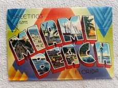 画像2: 1960年代 MIAMI BEACH スーべニールカード　souvenir Postcard and Booklet (2)