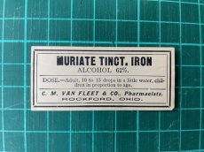 画像4: MURIATE TINCT.IRON ラベル2枚セット C.W.VAN FLEET &CO., (4)