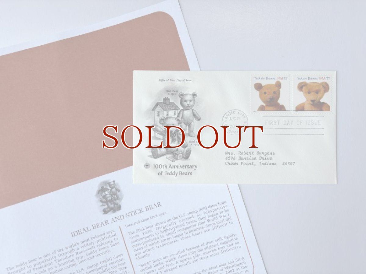 画像1: FDC 2002年 Teddy Bear ディスプレイページ付き   First Day Cover First Day of Issue 初日カバー (1)