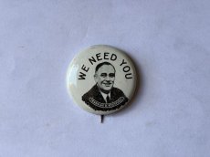 画像4: 1972年AMOCO 『1932 WE NEED YOU FRANKLIN D. ROOSEVELT』大統領選挙キャンペーンピンバッチ (4)