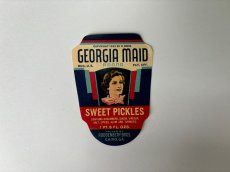 画像1: 1939年 GEORGIA MAID SWEET PICKLES ラベル (1)