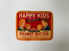 画像1: 1934年 HAPPY KIDS PEANUT BUTTER ラベル (1)