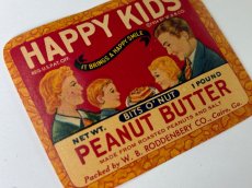 画像2: 1934年 HAPPY KIDS PEANUT BUTTER ラベル (2)