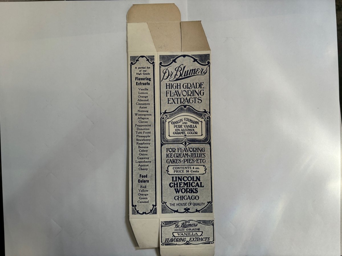 画像1: 1920’S Dr Blumers HIGH GRADE FLAVORING EXTRACTS (1)