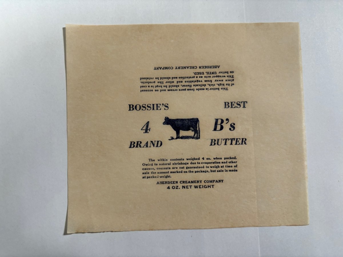 画像1: 1920年代　BOSSIE'S BEST 4B's BRAND BUTTER ラッピングペーパー (1)
