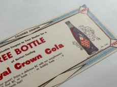 画像2: 1940's Royal Crown coupons  ロイヤルクラウンコーラ クーポンカード (2)