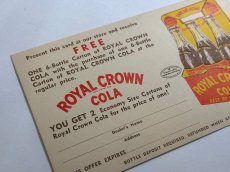 画像2: 1940's Royal Crown coupons  ロイヤルクラウンコーラ クーポンカード (2)