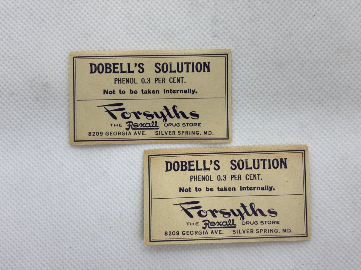 画像1: DOBELL'S SOLUTION ラベル2枚セット  FORSYTHS DRUG STORE (1)