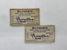 画像1: GLYCERIN ラベル2枚セット  FORSYTHS DRUG STORE (1)