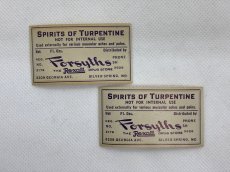 画像1: SPRIT OF TURPENTINE ラベル2枚セット  FORSYTHS DRUG STORE (1)