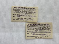 画像1: CHERACOL UPJOHN ラベル2枚セット  FORSYTHS DRUG STORE (1)