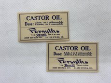 画像1: CASTOR OIL ラベル2枚セット  FORSYTHS DRUG STORE (1)