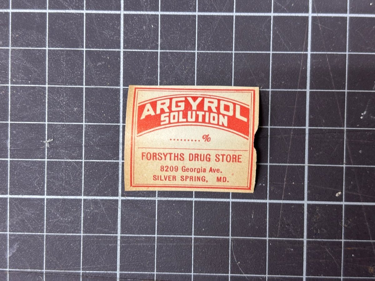 画像4: ARGYROL SOLUTION ラベル3枚セット  FORSYTHS DRUG STORE (4)
