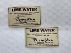 画像1: LIME WATER ラベル2枚セット  FORSYTHS DRUG STORE (1)