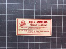 画像4: AQUA AMMONIA. ポイズンラベル2枚セット  C.M VAN FLEET & CO., (4)