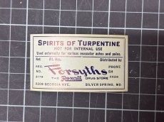 画像4: SPRIT OF TURPENTINE ラベル2枚セット  FORSYTHS DRUG STORE (4)