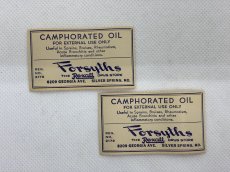 画像1: CAMPHORATED OIL ラベル2枚セット  FORSYTHS DRUG STORE (1)