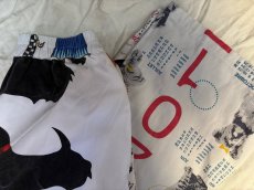 画像7: VINTAGEリメイクパンツ/キッチンクロス・ファブリックカレンダーリメイクパンツ (7)