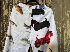 画像5: VINTAGEリメイクパンツ/キッチンクロス・ファブリックカレンダーリメイクパンツ (5)
