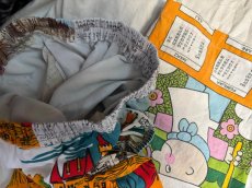 画像8: VINTAGEリメイクパンツ/キッチンクロス・ファブリックカレンダーリメイクパンツ (8)