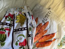 画像7: VINTAGEリメイクパンツ/キッチンクロス・ファブリックカレンダーリメイクパンツ (7)