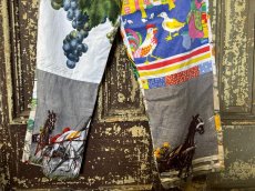 画像3: VINTAGEリメイクパンツ/キッチンクロス・ファブリックカレンダーリメイクパンツ (3)