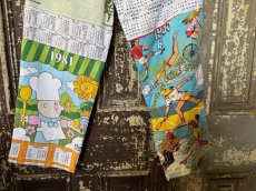 画像5: VINTAGEリメイクパンツ/キッチンクロス・ファブリックカレンダーリメイクパンツ (5)