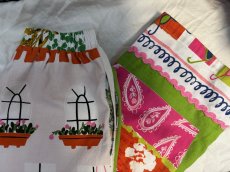 画像7: VINTAGEリメイクパンツ/キッチンクロス・ファブリックカレンダーリメイクパンツ (7)