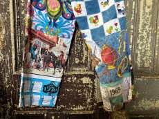 画像6: VINTAGEリメイクパンツ/キッチンクロス・ファブリックカレンダーリメイクパンツ (6)